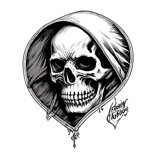 Grim Reaper Skull Wearing