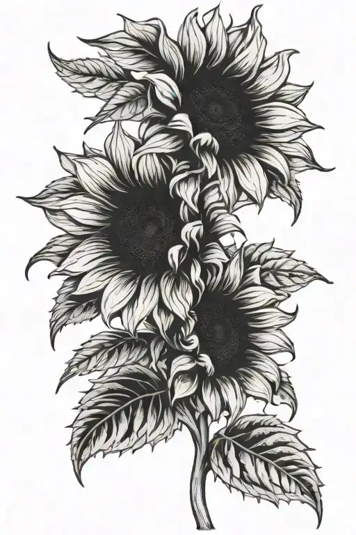 Sunflower Intertwined