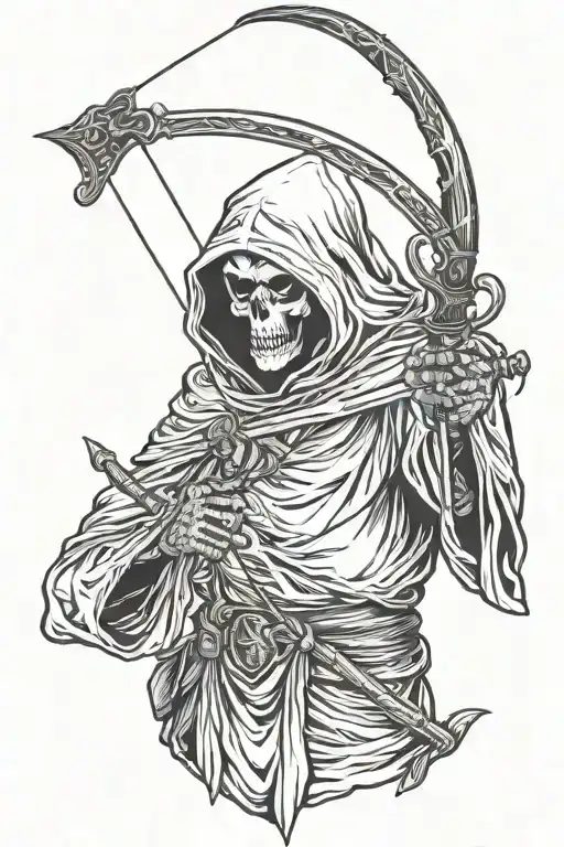 Grim Reaper With Archery Bow