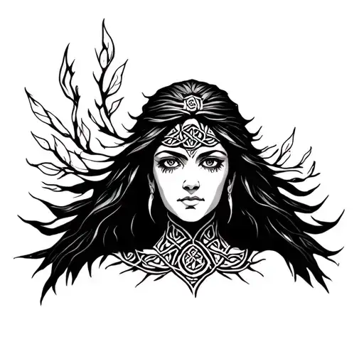 Celtic Cave Art Goddess