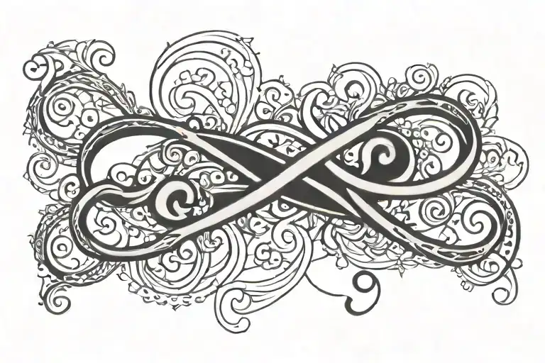 An Simple Infinity Symbol With The Names Adalynn And Jace Imbedded In The Symbol