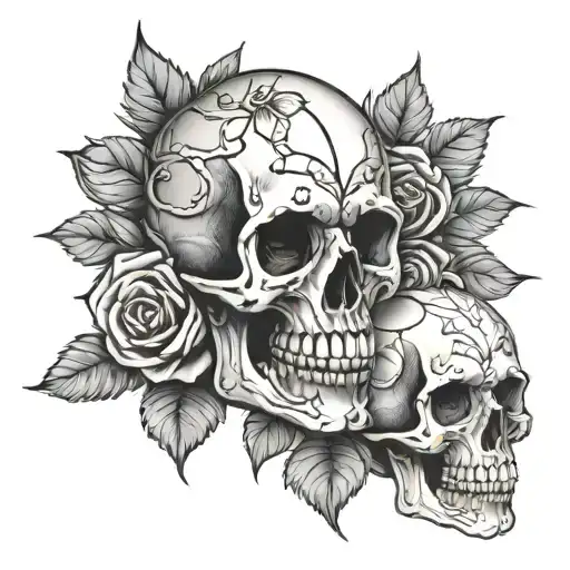 Skull And Roses
