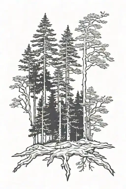 Forest Pine Trees