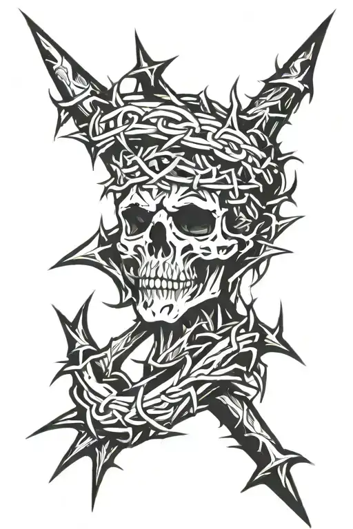 Crown Of Thorns With Cross