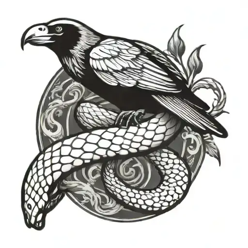 Snake And Crow