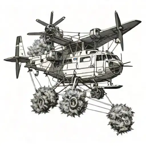 Boeing Vertol 107 With Duel Rotor Rope Attached Carrying Bunch Of Tree