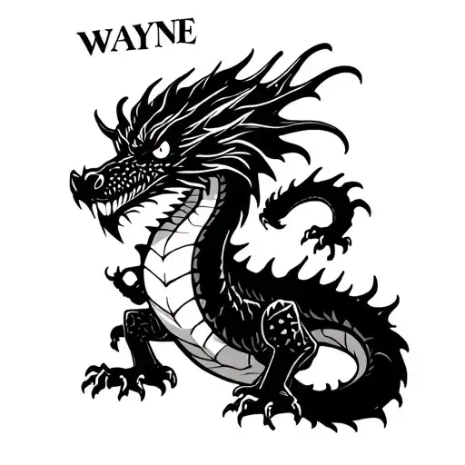 Wayne Dragon Using The Letters
