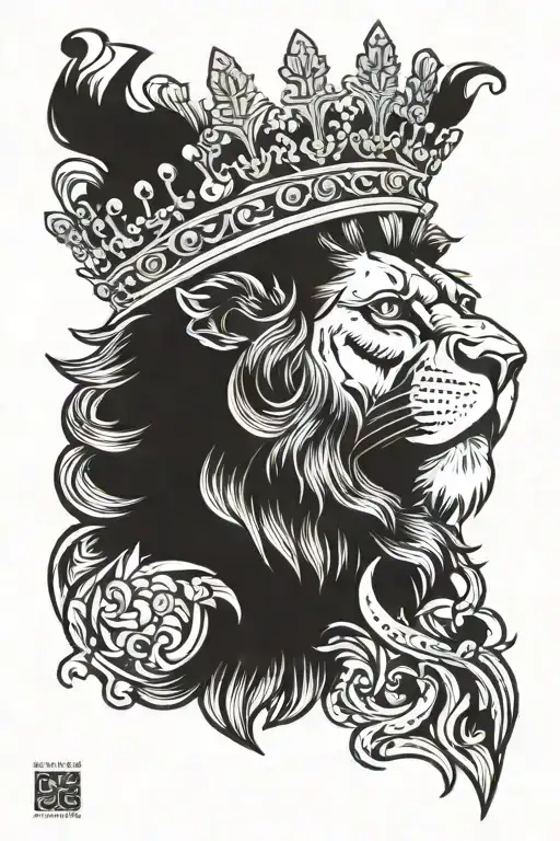 Czech Lion Wearing A Crown