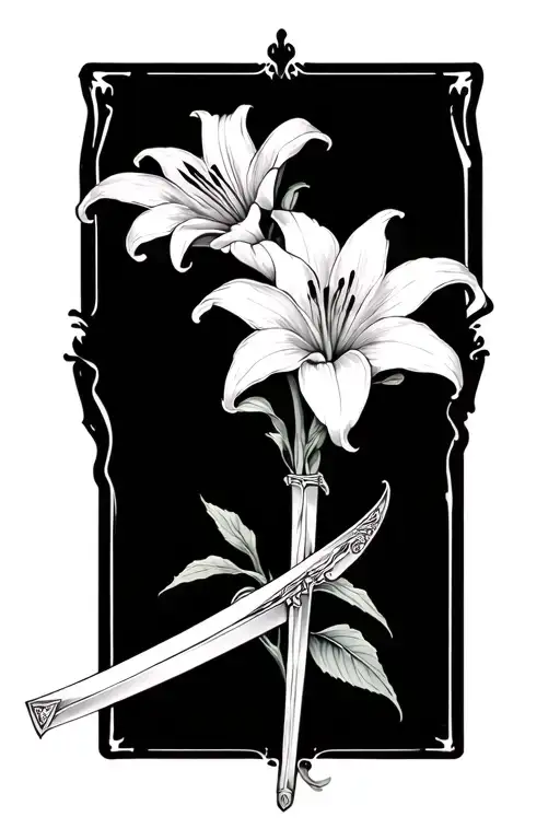 Lily Flower With Sword