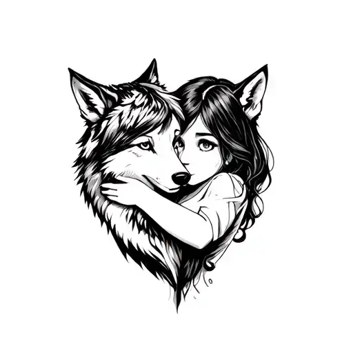 Wolf Hug Girl