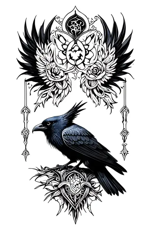 Gothic Raven Full Body