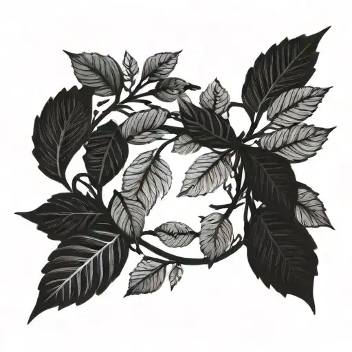 Small Leaves Of Branch Wrapped Bracelet