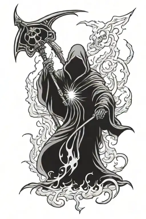 Grim Reaper Fire Flames