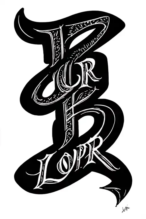 Script Tattoo In Very Cursive That Says Loper