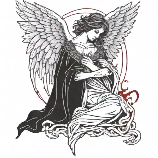 The Fallen Angel And Blood