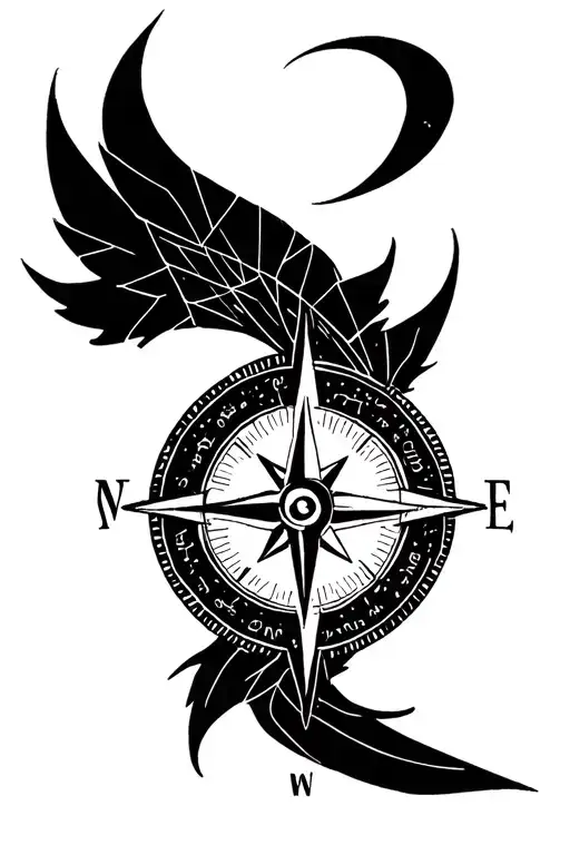 Compass Arm Band With Geometric