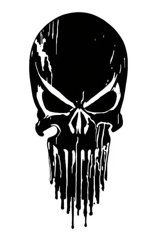 Punisher Logo Like The Comic Book Style