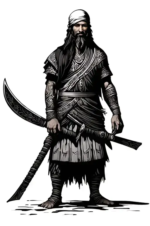 Muslim Warrior Standing