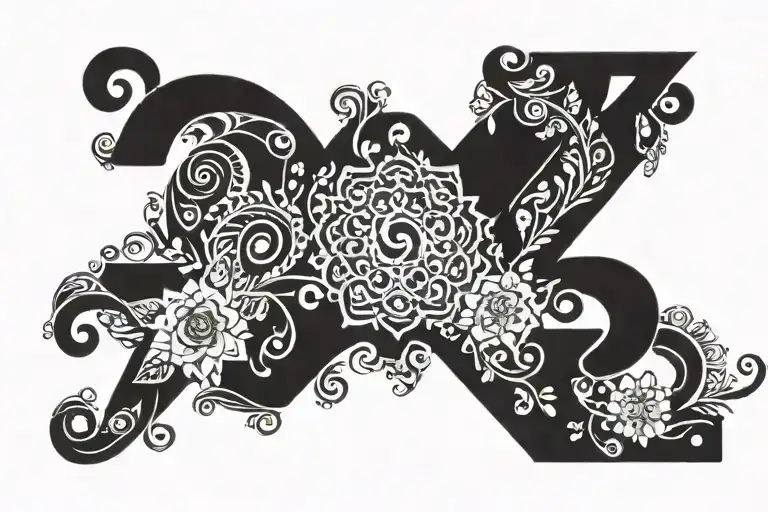 The Number 1992 In Black And White Style In The Outline Of The Letters Draw Various Bashkir Patterns