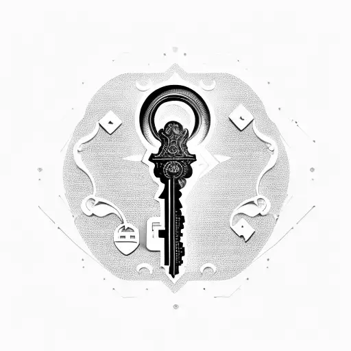 An Intricate Key And Lock Design Symbolizing The Key To Success In Business And The Key To Heaven