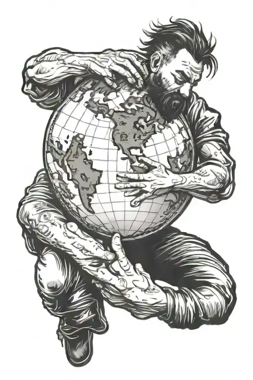 Man Holding The Globe With Thw World Is Yours Written On It