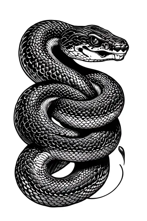 Snake Coiled Snake