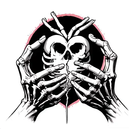 A Broken Heart In The Hands Of A Skeleton