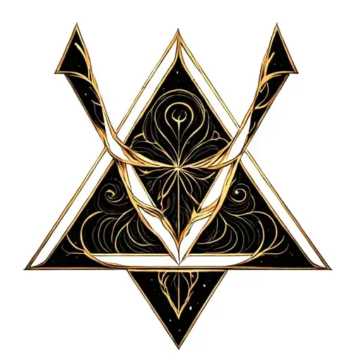 Triangle Shape Gild Symbol Made