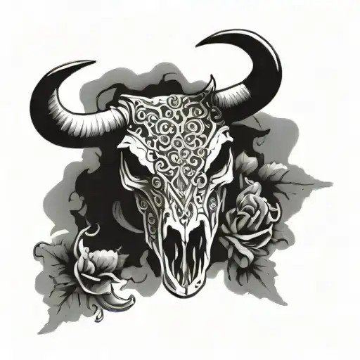 Bull Skull With Bright Eyes