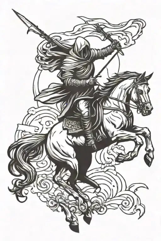 Reaper Riding Horse Jumping