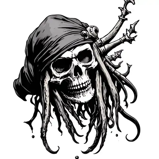 Davy Jones Pirate Skull