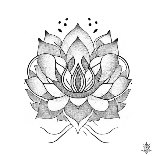 Lotus Flower With Selfcare Symbols