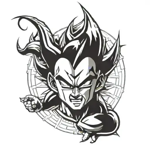 Vegeta Majin Symbol On Hand