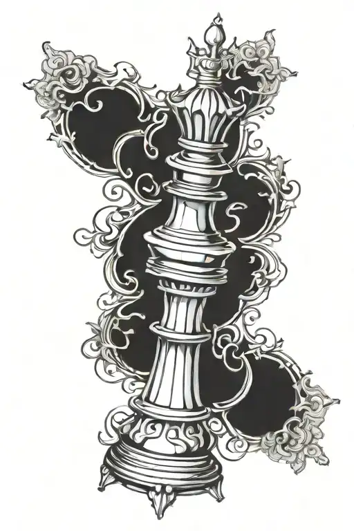 Pawn Chess Piece Within A King Chess Piece