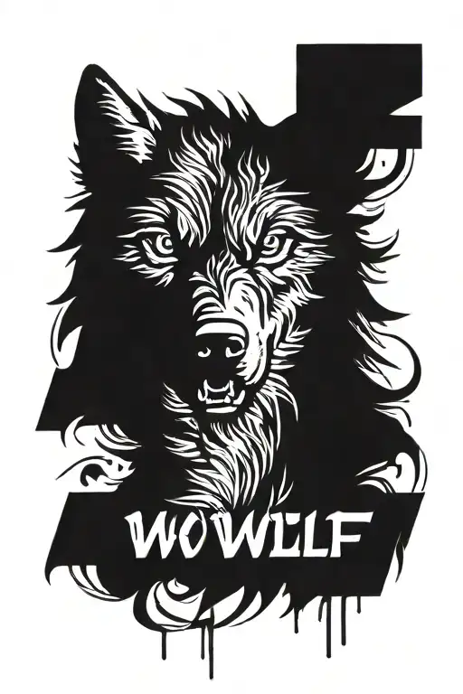 Wolf Word With An Aggressive Font Style