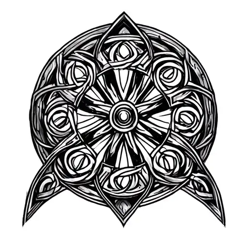 Celtic Knot Chariot Wheel