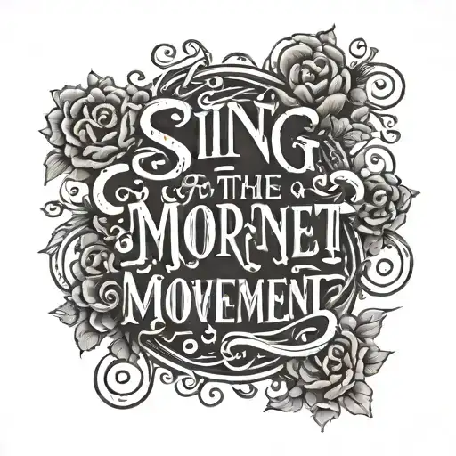 Sing For The Moment Phrase With Lettering Tattoo Style For Hand