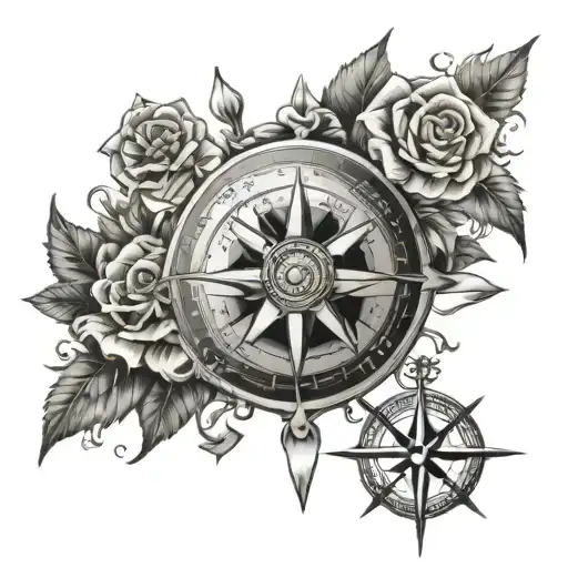 Compass Rose With 1950 And 2019 In Roman Numerals