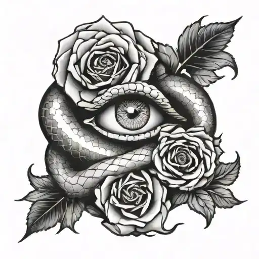 Rose And Snake And Eye