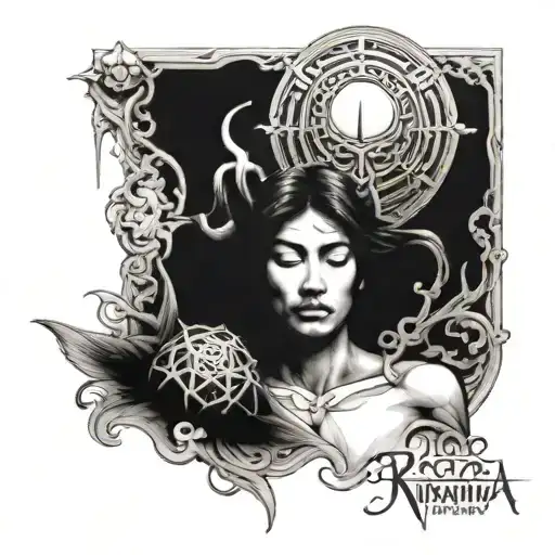 Chest Piece Tattoo Depicting Nirvana And Samsara