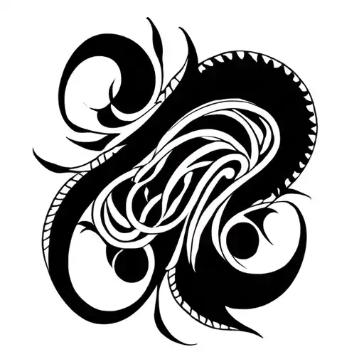 Symbol Aquarius Tribal