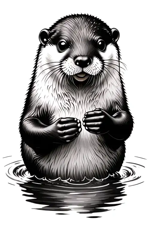 River Otter Playing
