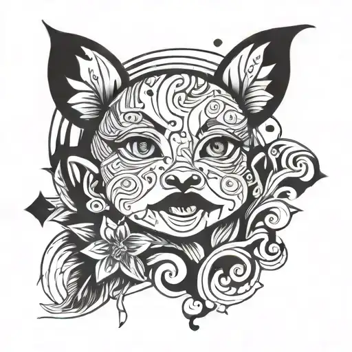 Abstract Tattoo About Happiness Of A Small Child