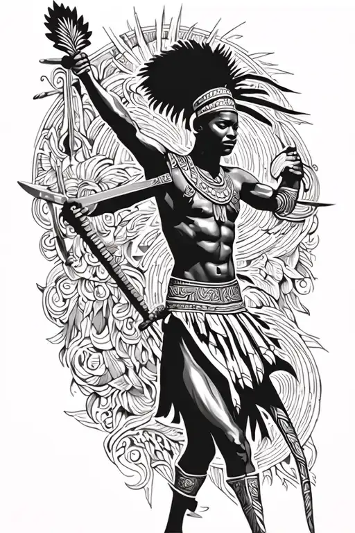 Ghana Warrior Battling