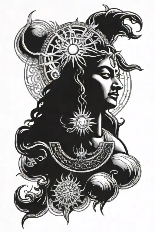 Shiva And Sun Rising