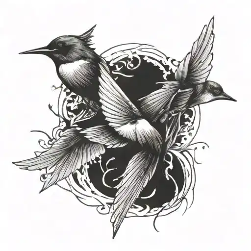 Swallow Birds Flying