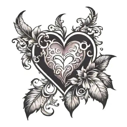 Heart With The Name Mauve In The Middle