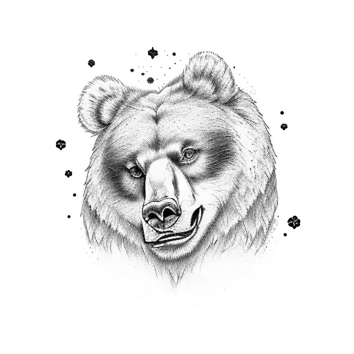 Girl Dressed With A Bear Skin