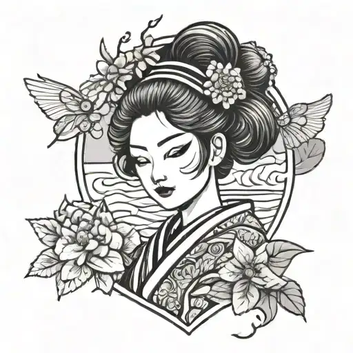 Anime Style Geisha