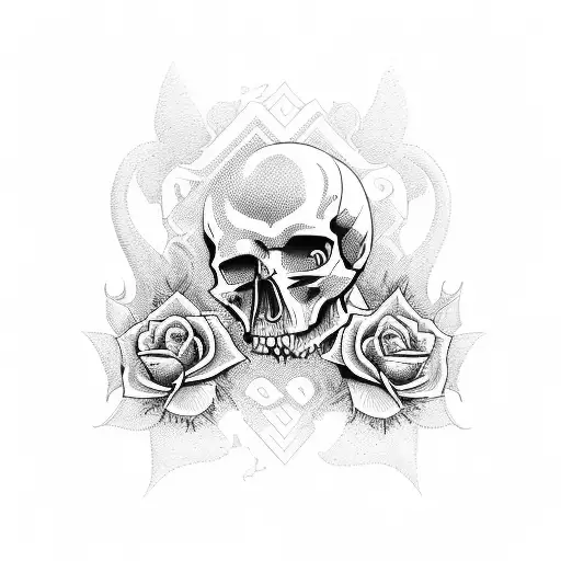 Skull And Roses